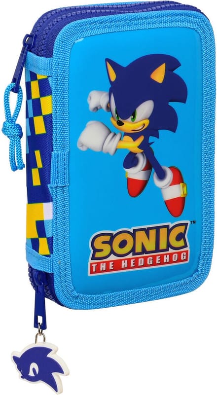 Sonic Gevuld etui, Bleu - 28 stuks - 19,5 x 12,5 x 4 cm - Polyester