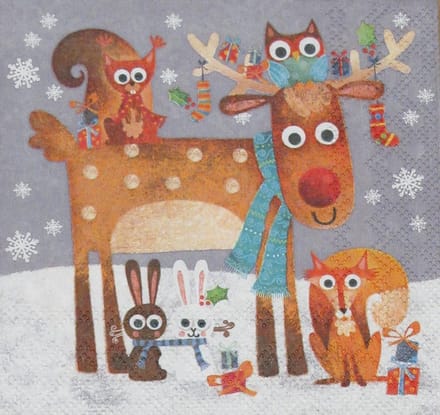 Servetten Funny Animals 25 x 25 cm