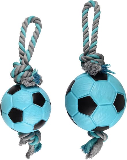 Hs Tpr Sporty Voetbal+touw Blauw 12cm