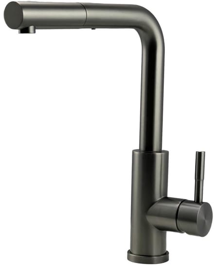 Keukenkraan PVD gun metal met uittrekbare uitloop PS8041-61 Pure.Sink