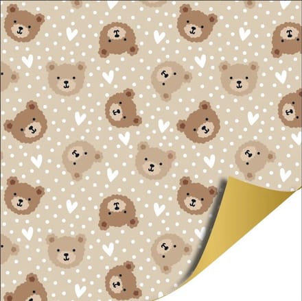 Cadeaupapier 70x200cm - Little Bear (beige)