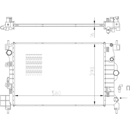 Radiator, motorkoeling NRF 550003