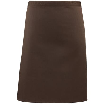 Premier Unisex Volwassenencollectie Halflang Taille Schort (Bruin)