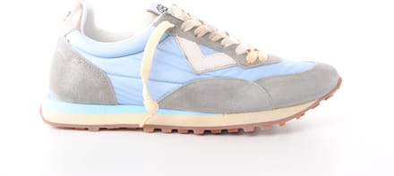 4B12 dames sneaker Vintagerun D suède en textiel lichtblauw grijs
