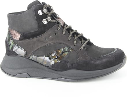 Durea Dames Enkelboot - 9755- 85-0005 Zwart/Combi - Wijdte H - Maat 6