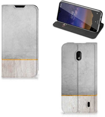 Nokia 2.2 Book Wallet Case Wood Concrete