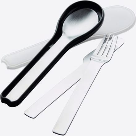 Point Virgule 3-delig bestek/lunchset uit rvs met beschermdoosje