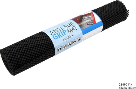 ZWART ANTISLIP BESCHERMEND MATJE VOOR KASTEN EN LADEN 180 x 45 cm