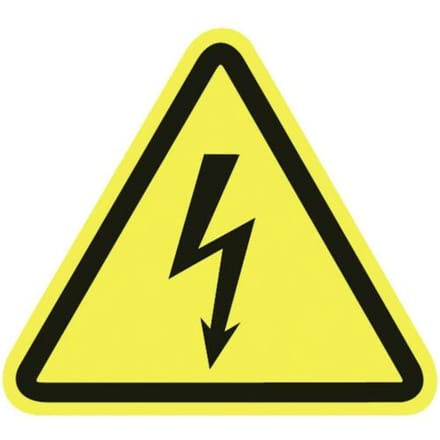 HellermannTyton Waarschuwingsbord Waarschuwing voor elektrische spanning Kunststof 100 stuk(s)