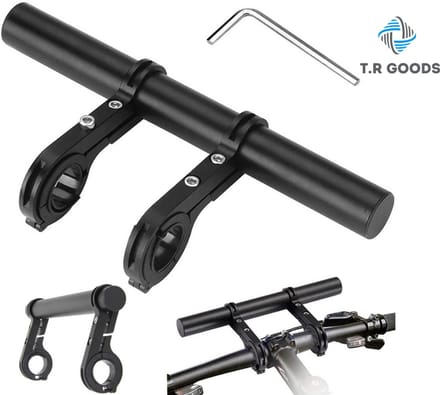 T.R Goods. Fietsstuur Extender - Handlebar Extender - Fiets stuur Beugel - Dubbel Stuur Fiets - Aluminium - Zwart
