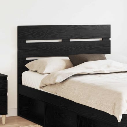 vidaXL - Hoofdbord - Zwart - Eiken - Bewerkt - hout