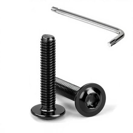Zwarte Flensschroeven M4 met Torx aandrijving - RVS A2 Schroeven