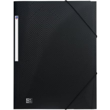 Elastomap Elba Urban A4 3 kleppen PP zwart
