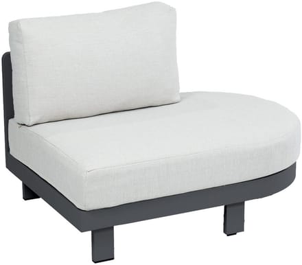 Ovalen bankdeel Tulum | Black & Beige