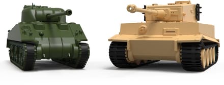Airfix Modelbouwpakket Militaire voertuigen - 50186 Classic Conflict Tiger 1 vs Sherman Firefly - Tanks - Gift Set Plastic - 1:72 - Modelbouw