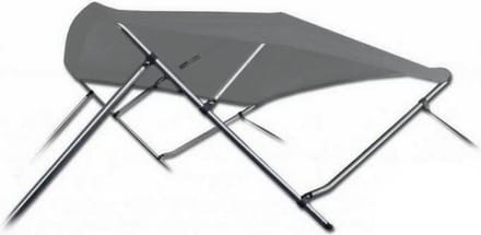 3 Boog Biminitop Zonnetent PREMIUM H117 cm DONKERGRIJS Breedte 246-261 cm