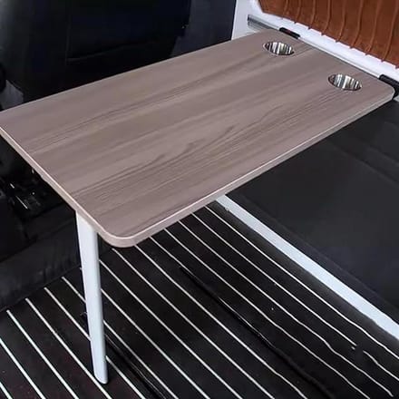 Buitentafel - Camper Tafel - Picknick en Dineren - Met Bekerhouders - 20kg Draagcapaciteit - Wit