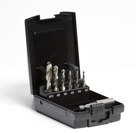 combi-boortap set, HSS-G, 1/4" bithouder, M3 t/m M10, 7-delig