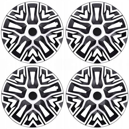 NRM The Best Bicolor - Wieldoppen 14'' - 4 stuks - wit en zwart