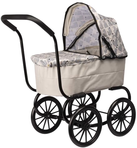 Skrallan poppenwagen klassiek speelgoed kinderwagen pop.