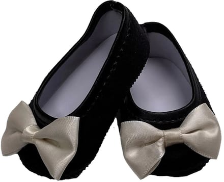 Götz Poppenschoenen Zwarte Ballerina`s met Strik 46 - 50 cm