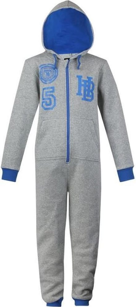 Joggingstof onesies - maat 92/98 - onesie huispak jogging - grijs