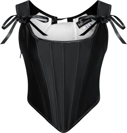 Dames Korset in Renaissance-stijl met Vetersluiting | Vintage Satijnen Bustier