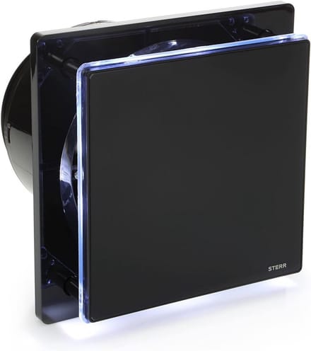 Badkamerventilator - Afzuigventilator Ventilator - Vocht en Geur Weg - Stil met Timer - 150 mm - Zwart