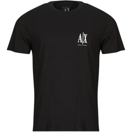Printed Short Sleeve Round Neck T-shirt - Black Shirts