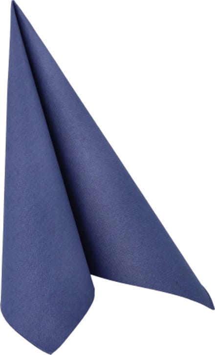 8x 20 Servetten ROYAL Collection 1/4 vouw 40 cm x 40 cm donkerblauw