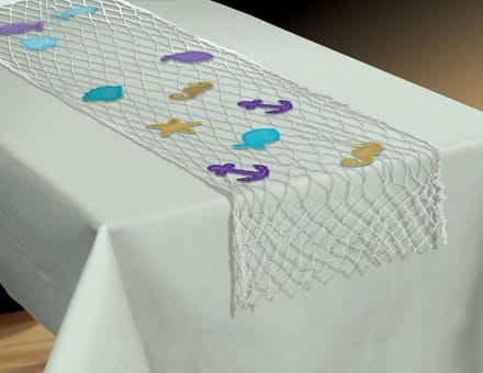 Amscan - Tafelloper Fishnet Mermaid Wishes Plastic 96 x 192 cm