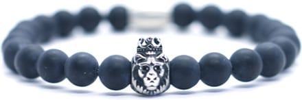 Heren armband leeuw onyx