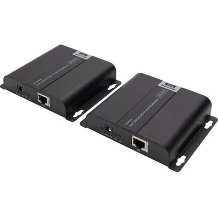 Digitus DS-55124 1 poort HDMI Extender set 3840 x 2160 Pixel Zwart