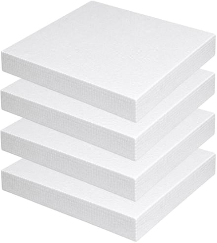 Piepschuim vormen - vierkant - 4x - 22,5 x 22,5 x 3 cm - styropor hobby / DIY vorm - basis knutselfiguren