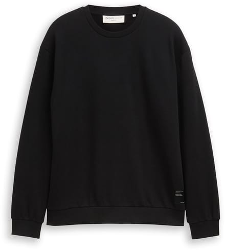 Tom Tailor Denim - Sweatshirt met logo-badge - Maat M - Black
