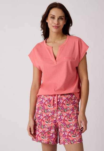 Damart - Pyjama T-shirt van puur katoen - Dames - Roze - 42-44 (M)