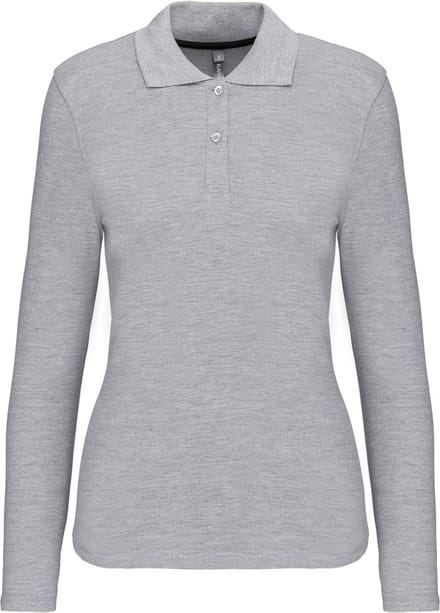 Kariban Damespolo lange mouwen K244 - Oxford Grey - M