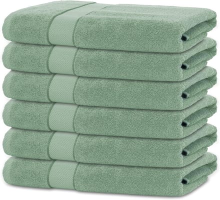 Dailygoods - Set van 6 Handdoeken - 50 x 100 cm Katoen Mintgroen