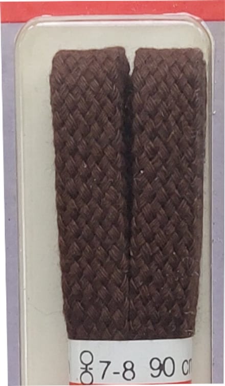 Ronilux Veter - Donker Bruin - Plat - Lengte 90 cm - Breedte 9 mm - Schoenveter
