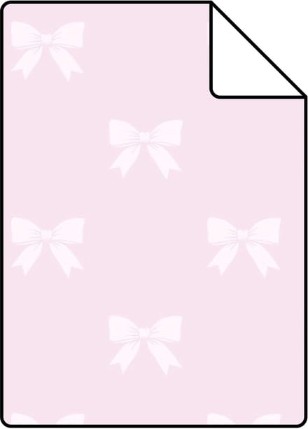Proefstaal Origin Wallcoverings behang strikjes glanzend roze - 26,5 x 21 cm - 346844-S