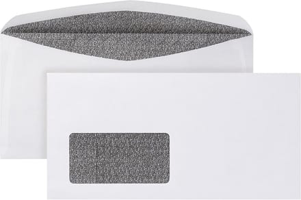 1000 Stuks C6/5 Enveloppen Wit Met Venster 114x229mm Natklevend 80g