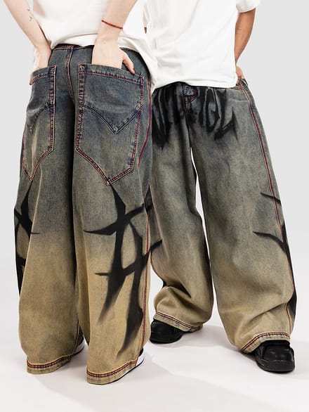 Vitriol Colossal Drip Jeans blauw