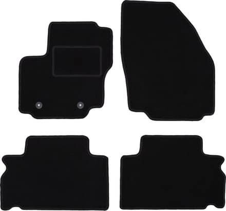 Zwarte veloursmatten voor: Ford S-MAX MK1 minivan (2006-2011)