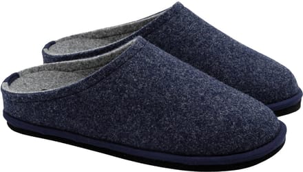 Loewenweiss Lowenweiss easy bicolore handgemaakte pantoffels gekookte wol / grijs