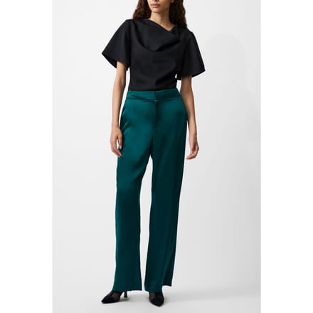 French Connection Carey Satin Trouser Forest Taglia: 6 | Pantaloni da completo Outlet | Donna