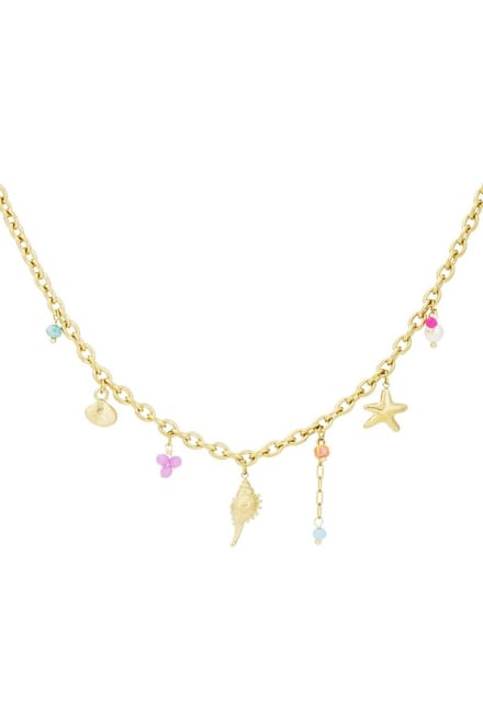 Seabries ketting - Goudkleur- schelp-bedel