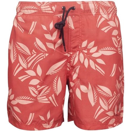 Baileys Swim Short Allover Leaves Drawstring Coral / male