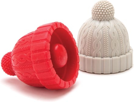 Monkey Business Wijnstopper Beanie set van 2 - Rood/Grijs