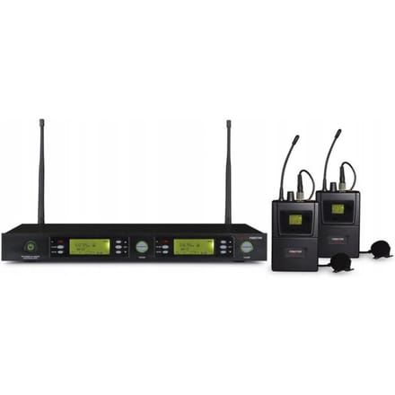 Fonestar MSH-895-512 - 2-kanaals UHM-microfoonsysteem met twee handmicrofoons, Fonestar zwart