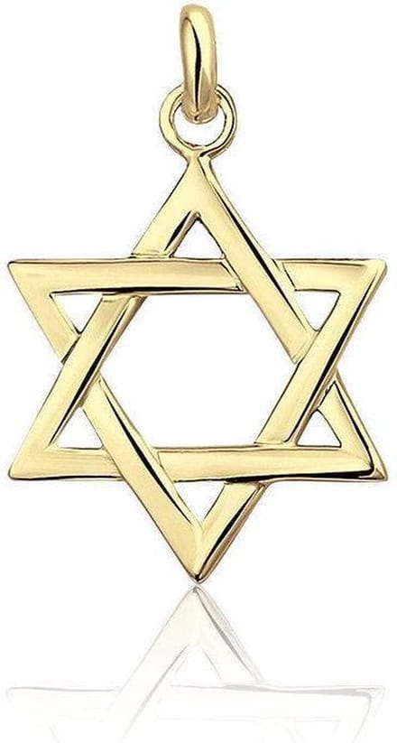 Montebello Hanger Davidster - 925 Sterling Zilver Verguld - ∅20mm
